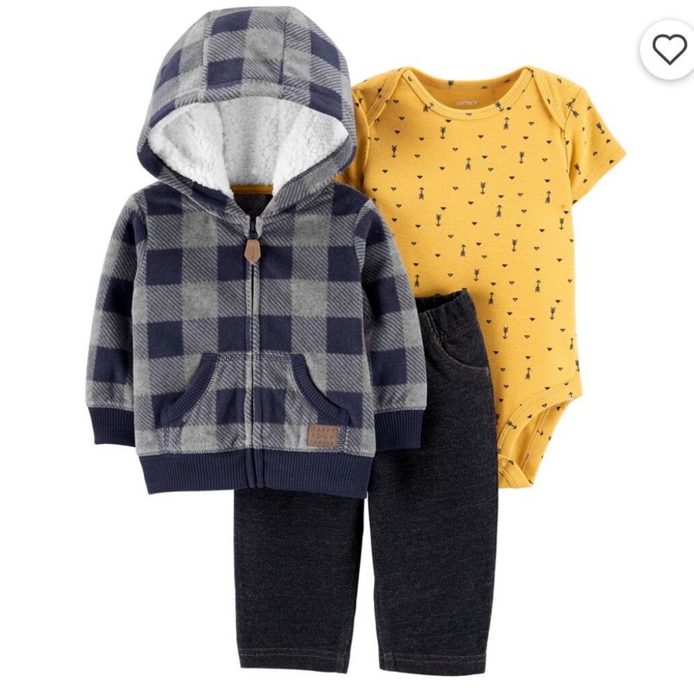 Carter’s Baby Boy 3 Piece Plaid Jacket Set